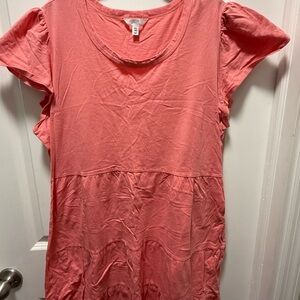 Time and Tru Coral Short Sleeve Top